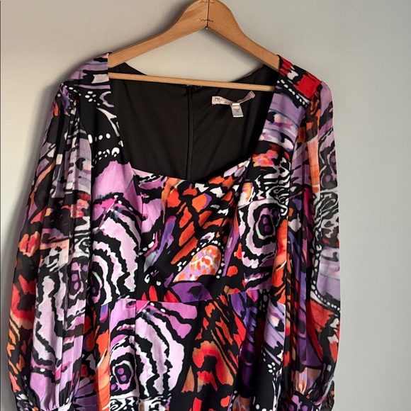 Anthropologie Hutch Elaine long-sleeve square-neck mini dress 16 - Picture 6 of 12